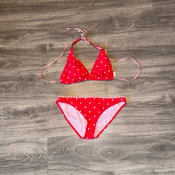 Chic Lascana Red Polka Dot Bikini Set - Picture 2 of 6